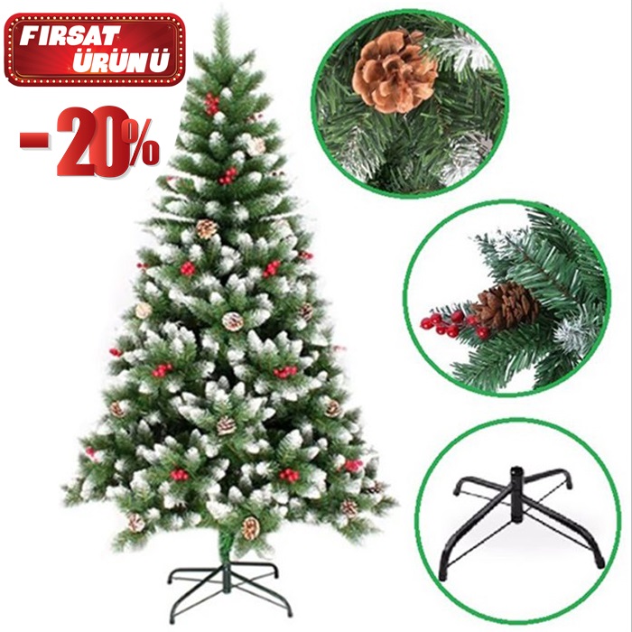 150 Cm Süslü Yılbaşı Çam Ağacı