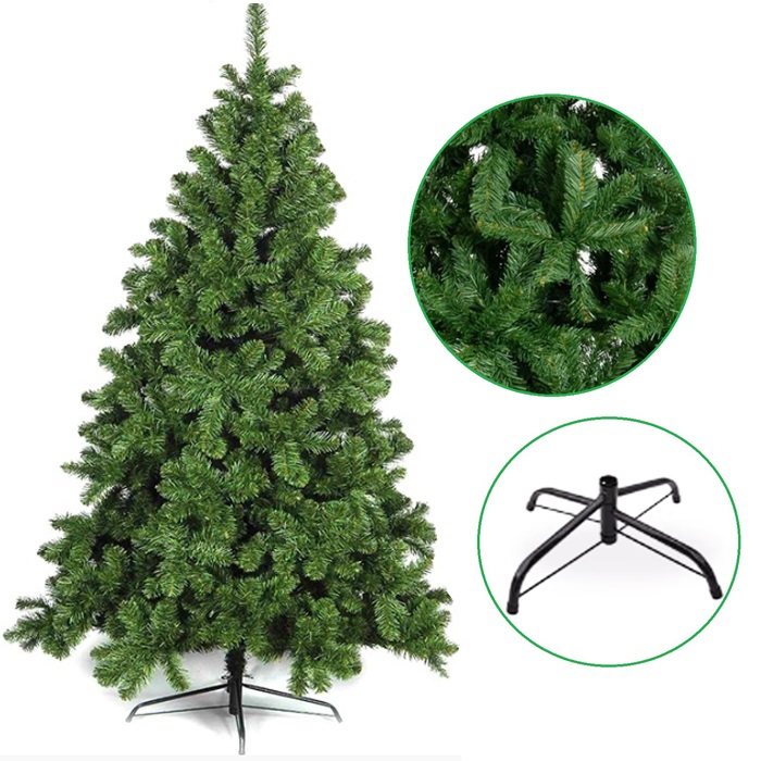 190 Cm Yeşil Renkli Yılbaşı Çam Ağacı 720 Yoğun Dallı