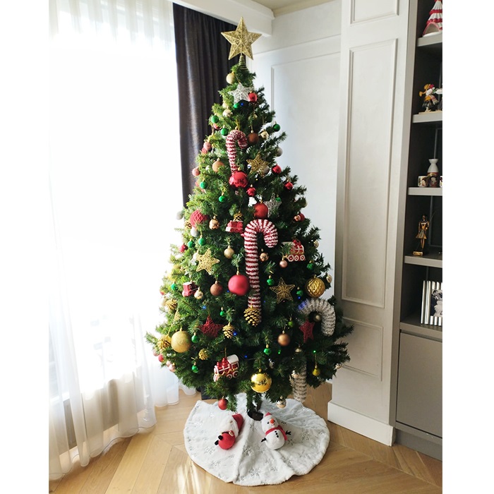 220 Cm Yeşil Renkli Yılbaşı Çam Ağacı 1000 Yoğun Dallı