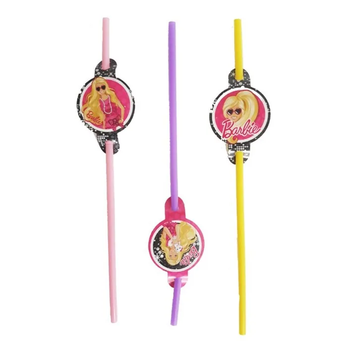 Barbie Temalı Pipet