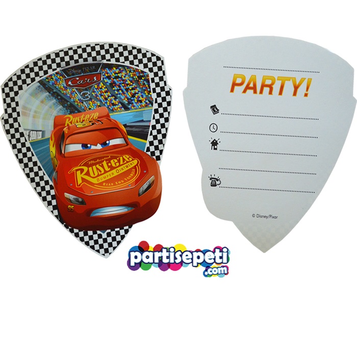 Cars 3 Temalı Davetiye