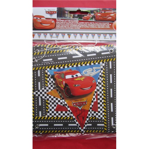 Cars Temalı Happy Birthday Banner