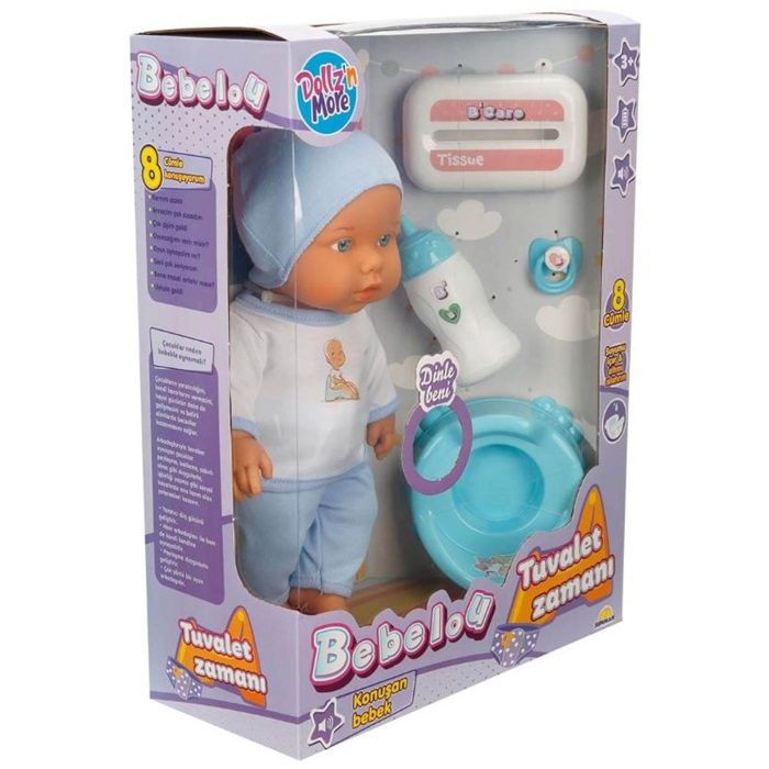 Bebelou Tuvalet Zamanı Sesli Bebek Seti