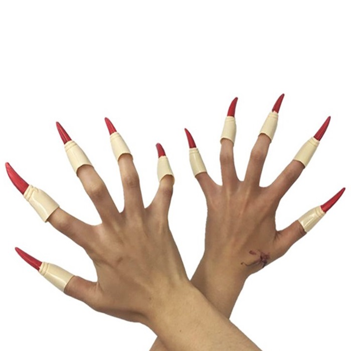 Cadılar Bayramı Halloween Kırmızı Tırnak Seti