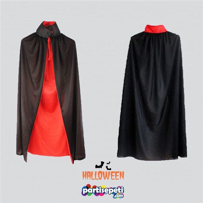 Cadılar Bayramı Hallowen Kırmızı Yakalı Pelerin