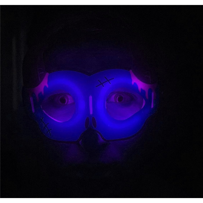 Cadılar Bayramı Işıklı Şeytan Yüz Maskesi