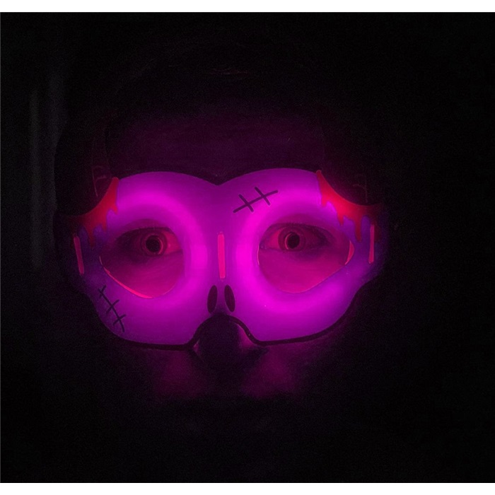 Cadılar Bayramı Işıklı Şeytan Yüz Maskesi
