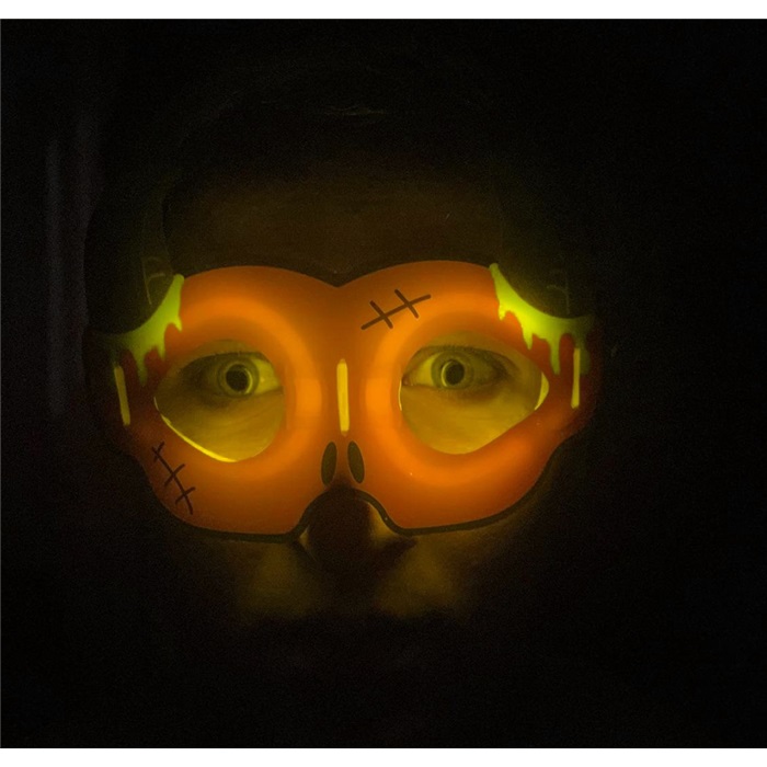 Cadılar Bayramı Işıklı Şeytan Yüz Maskesi
