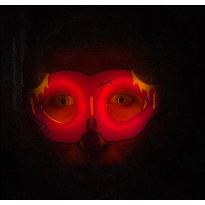 Cadılar Bayramı Işıklı Şeytan Yüz Maskesi