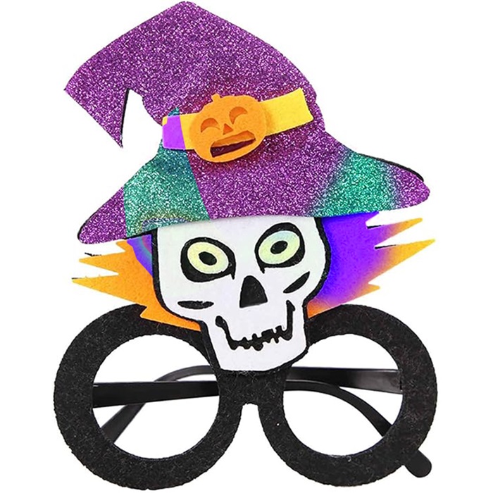 Cadılar Bayramı Şapkalı İskelet Parti Gözlük