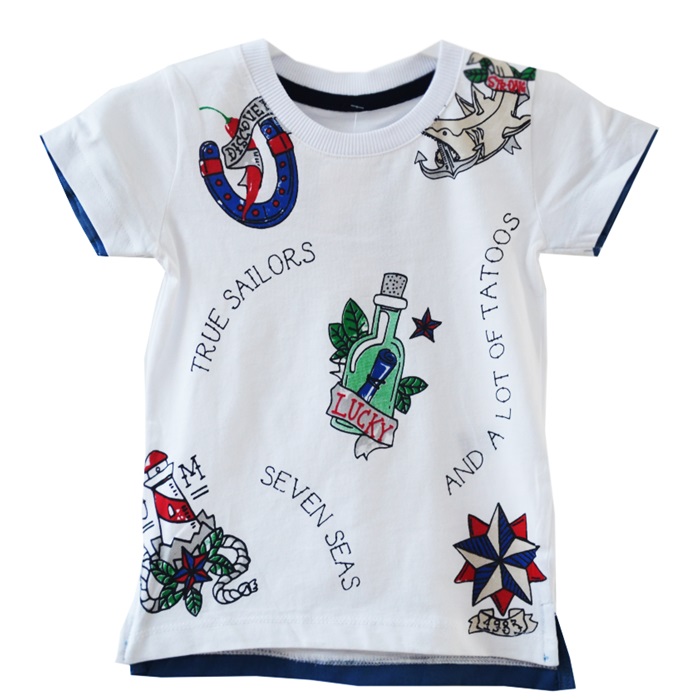 Denizci Yazlık Tişört Şort Takımı