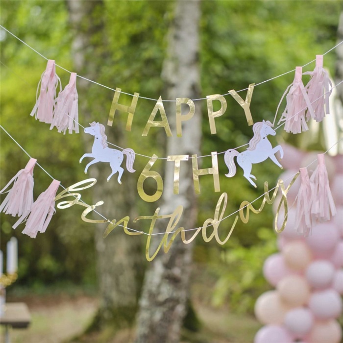 Ginger Ray Kişiselleştirilebilir Happy Birthday Banner