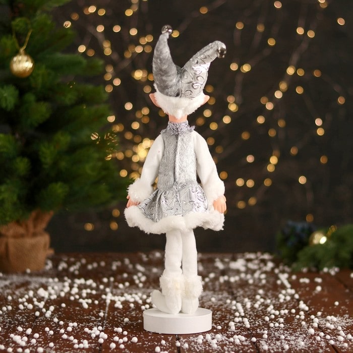 Gümüş Renkli Elf Dekoratif Süs Küçük Boy