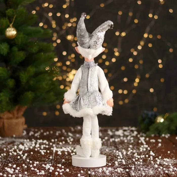 Gümüş Renkli Elf Dekoratif Süs Küçük Boy