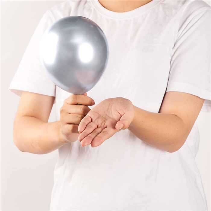 Gümüş Renkli Mini Krom Balon