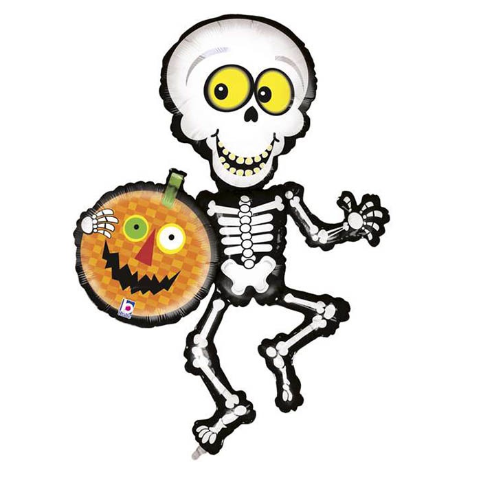 Halloween Dans Eden İskelet Folyo Balon