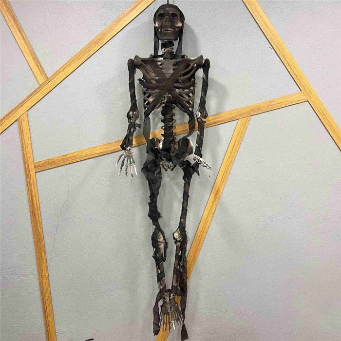 Halloween Sesli Sese Duyarlı Siyah İskelet