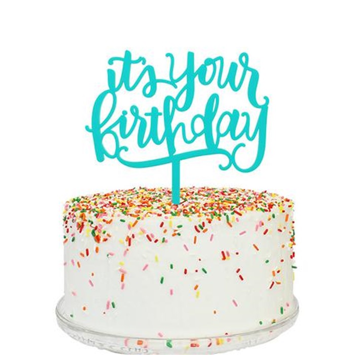 Happy Birthday Fuşya Pasta Süsü