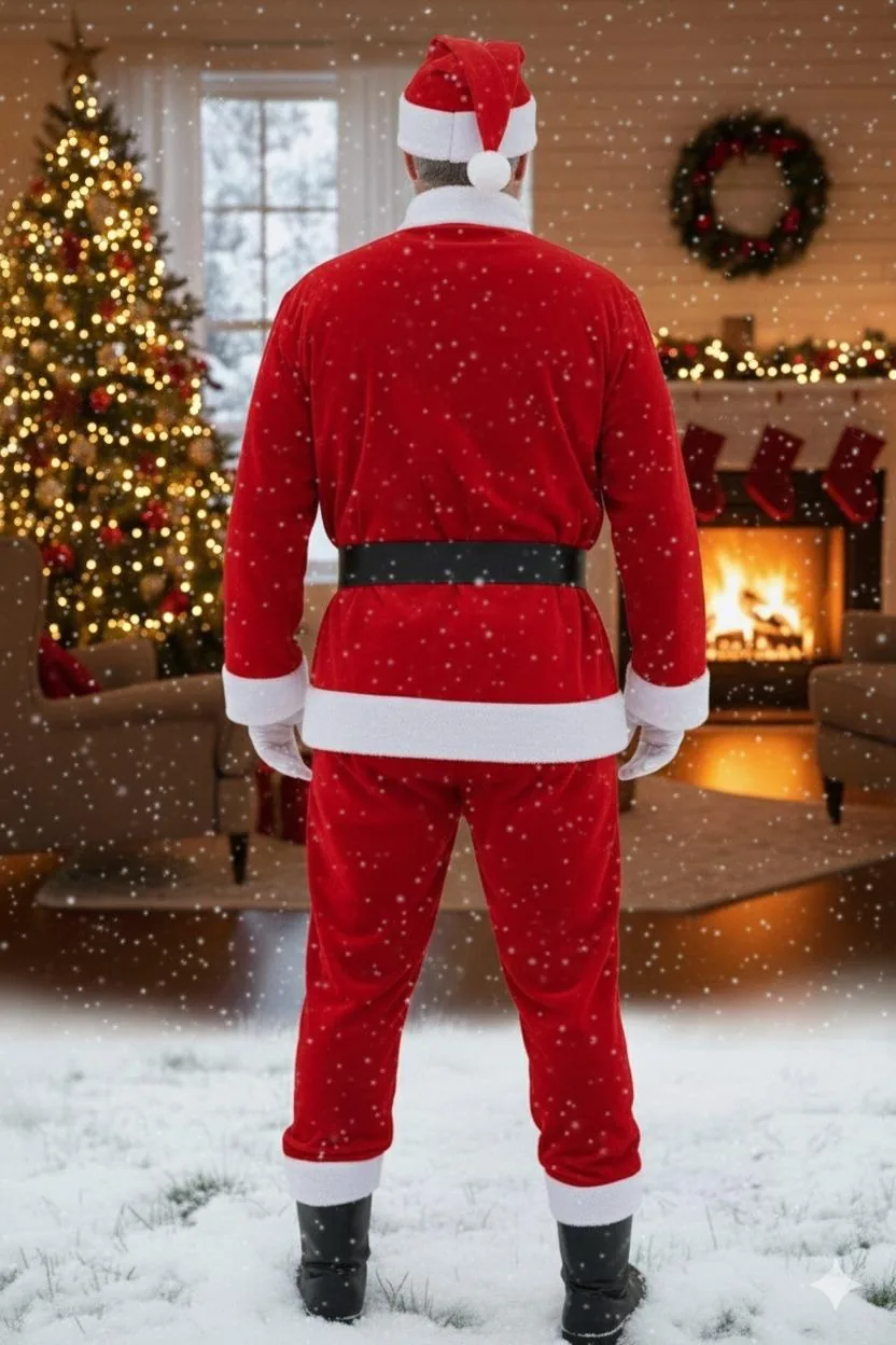 Yılbaşı Noel Baba Yetişkin-Battal  Kostüm Takım