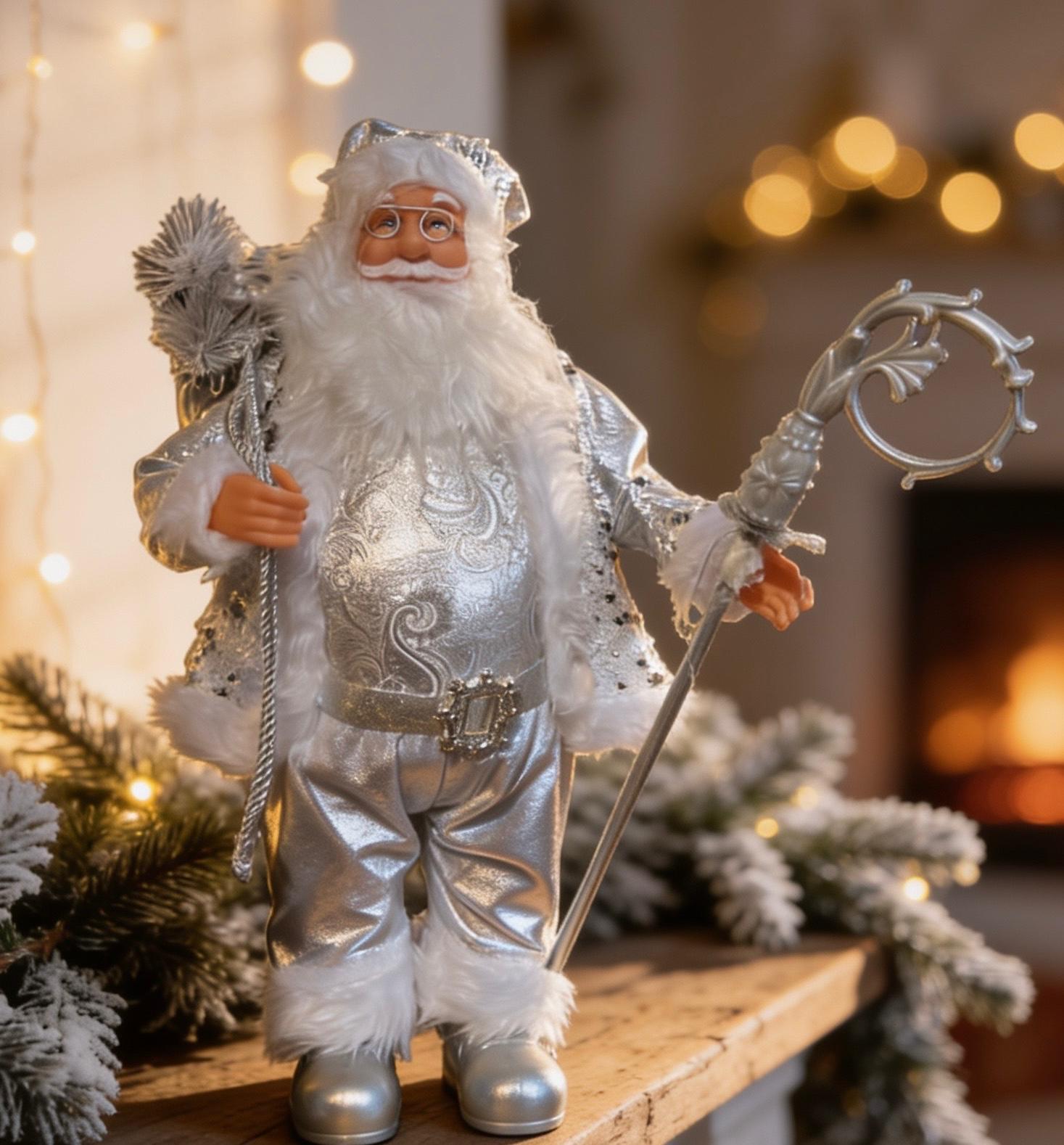 Noel Baba  Beyaz 50 Cm