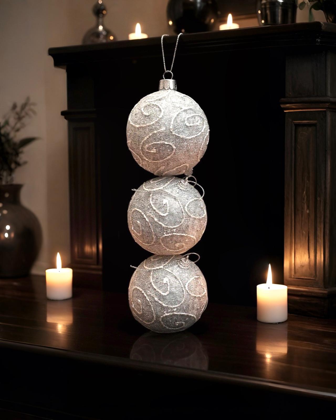 Yılbaşı Ağacı Lüks Top Süs 8 CM