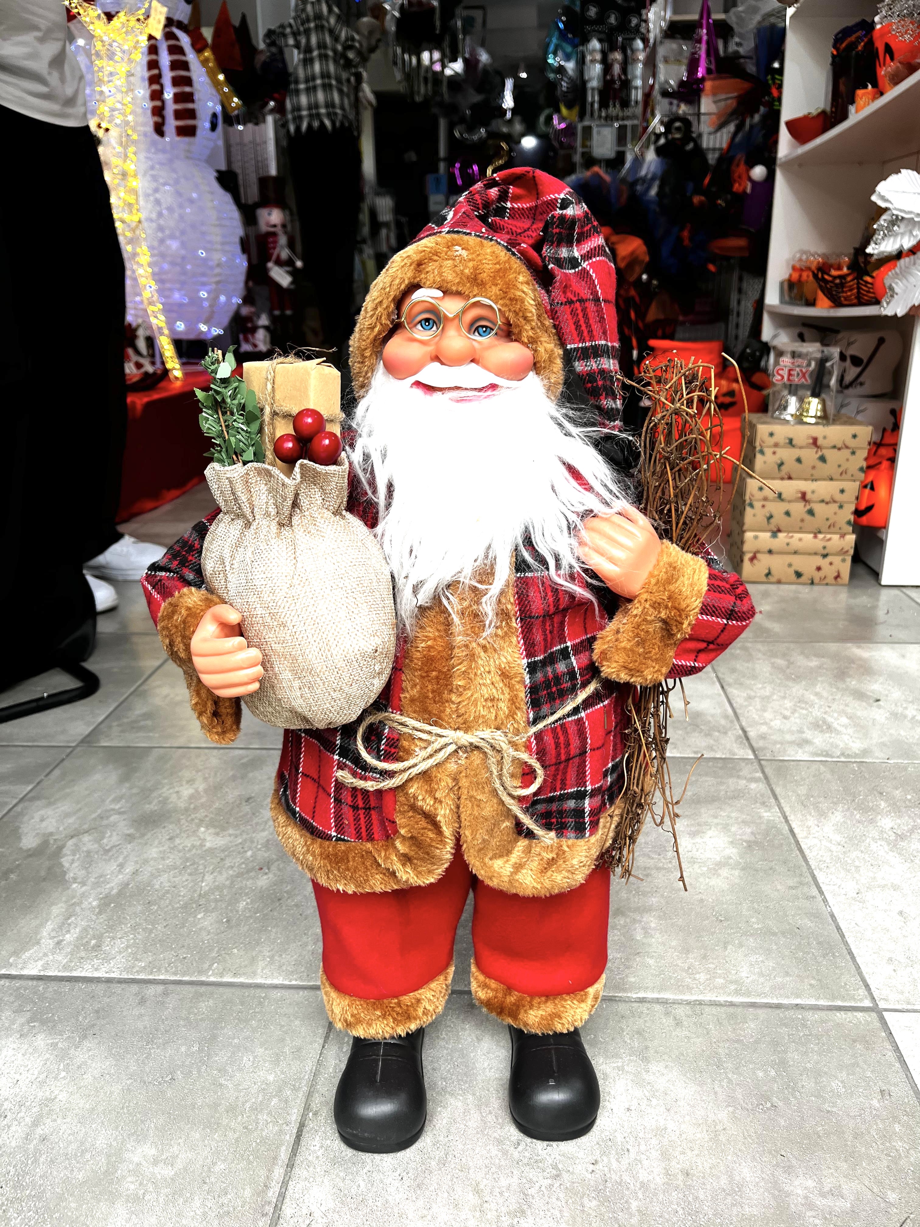Peluş Noel Baba Dekoratif Süs 62 cm