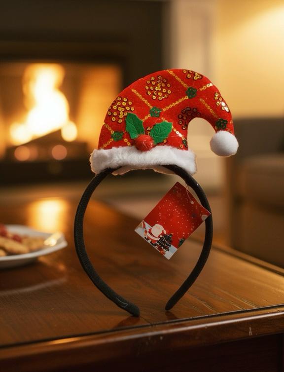 Yılbaşı Noel Şapkalı  Taç