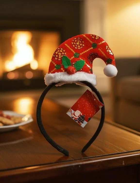 Yılbaşı Noel Şapkalı  Taç