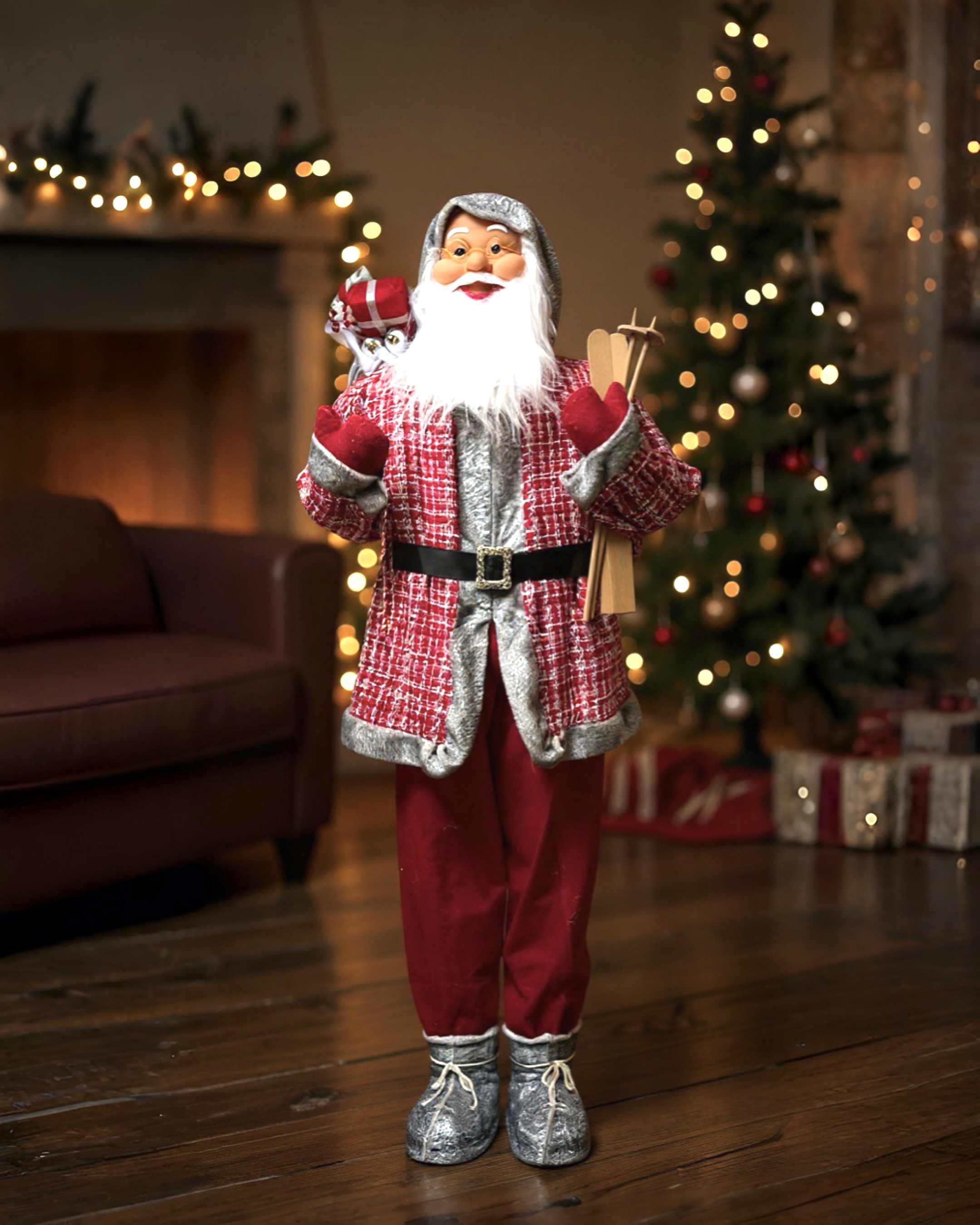 Yılbaşı Noel Baba Dekoratif Süs 150 cm