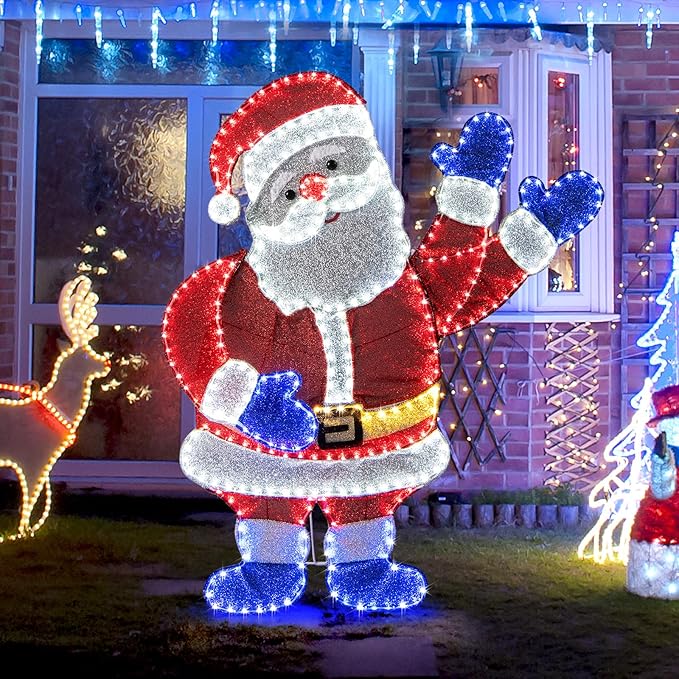 Işıklı Noel Baba Figürü 125 CM – 381 LED Işıklı