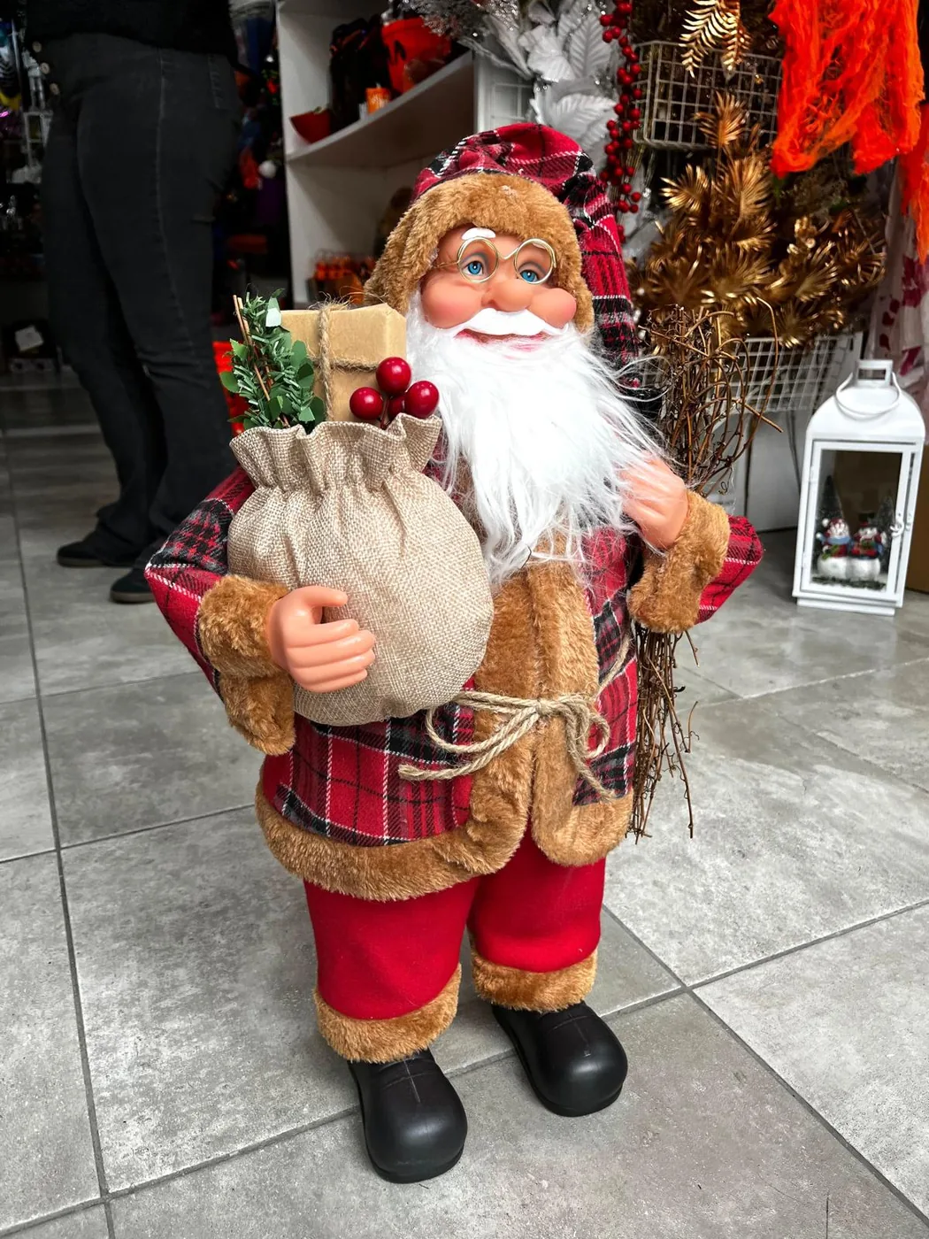 Sakallı Noel Baba Dekor Süs 62 cm