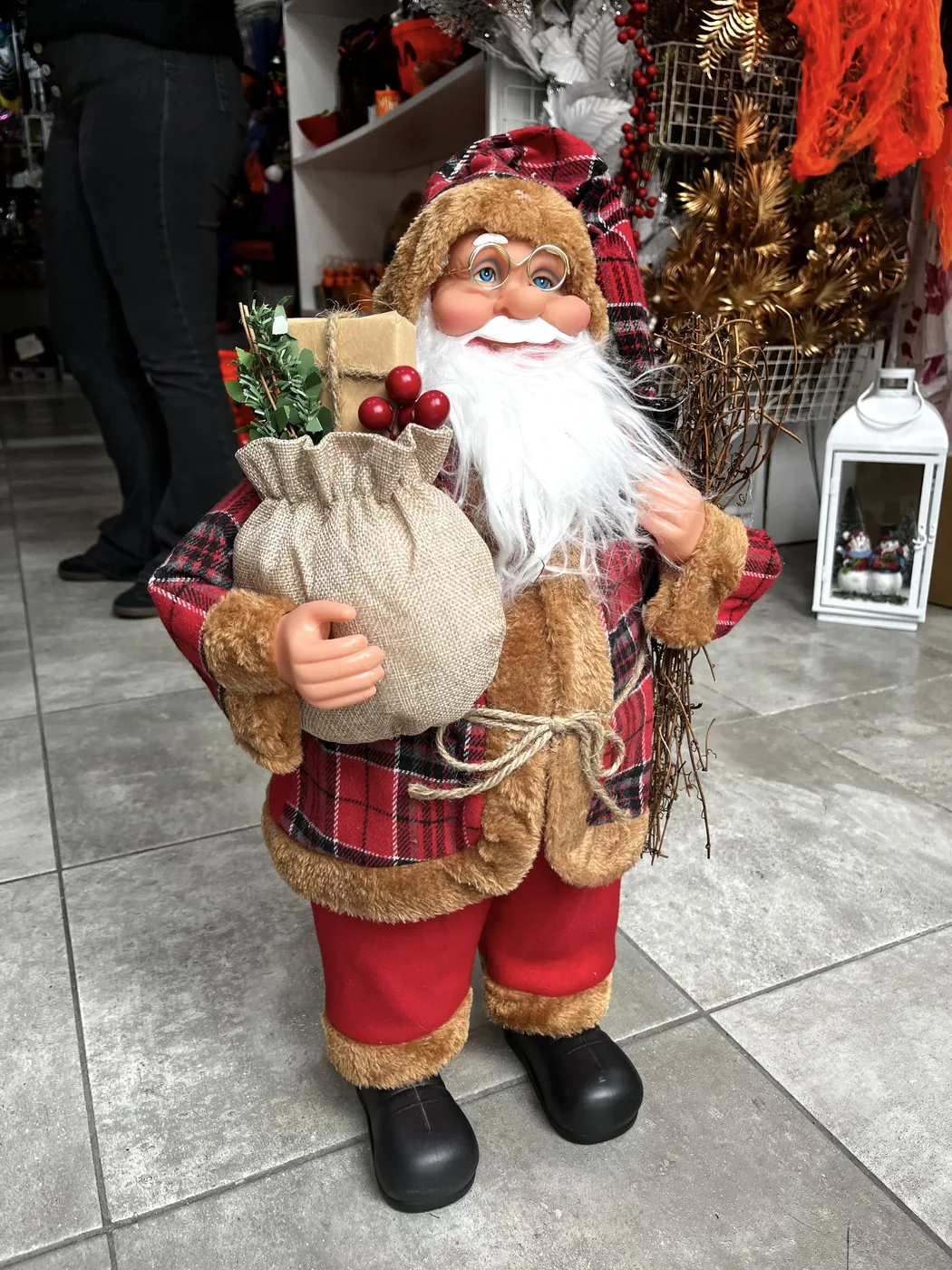 Peluş Noel Baba Dekoratif Süs 62 cm