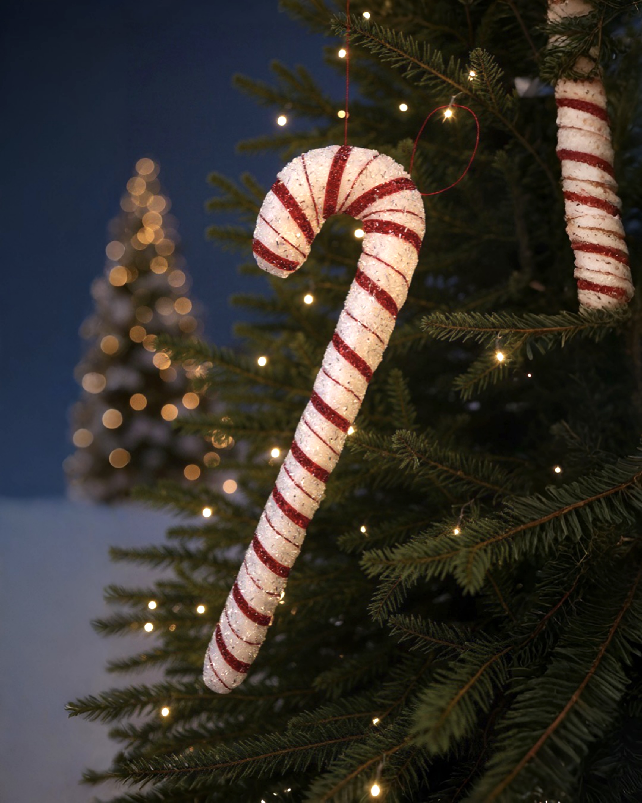 Yılbaşı Çam Ağacı Baston Şeker Asma Süs