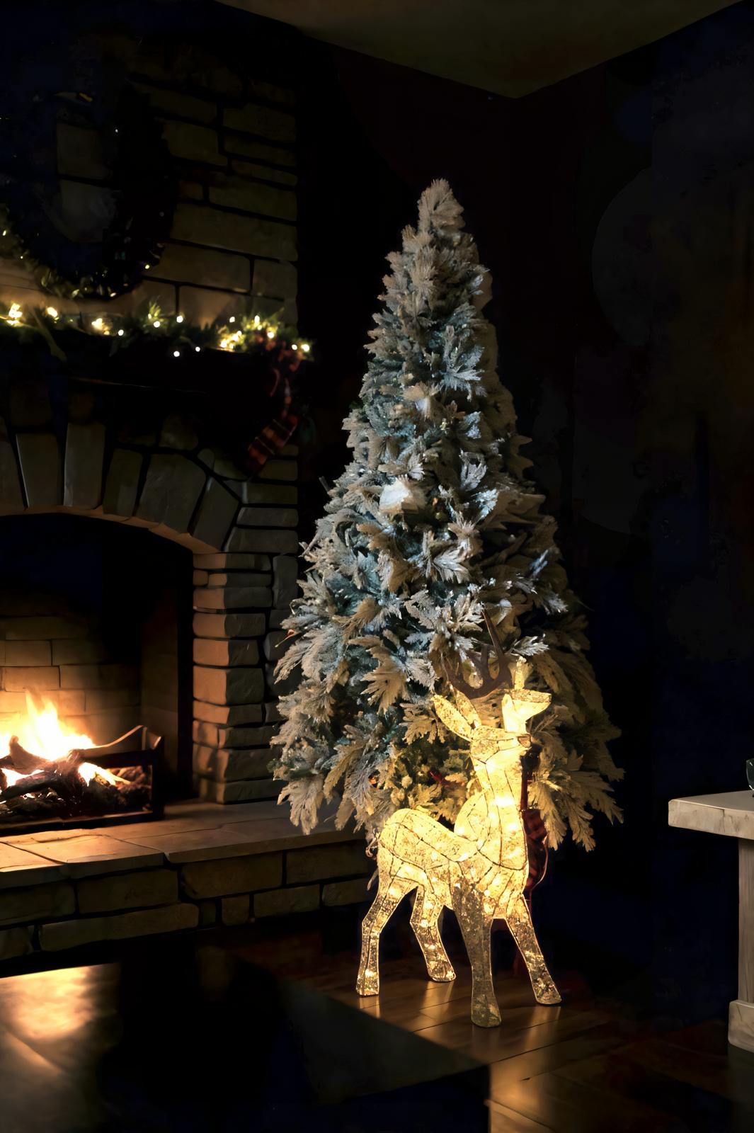 240 Cm Lüks Karlı Yılbaşı Çam Ağacı