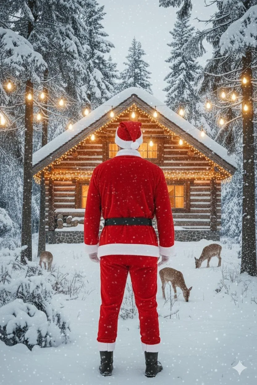 Yılbaşı Noel Baba Yetişkin-Battal  Kostüm Takım