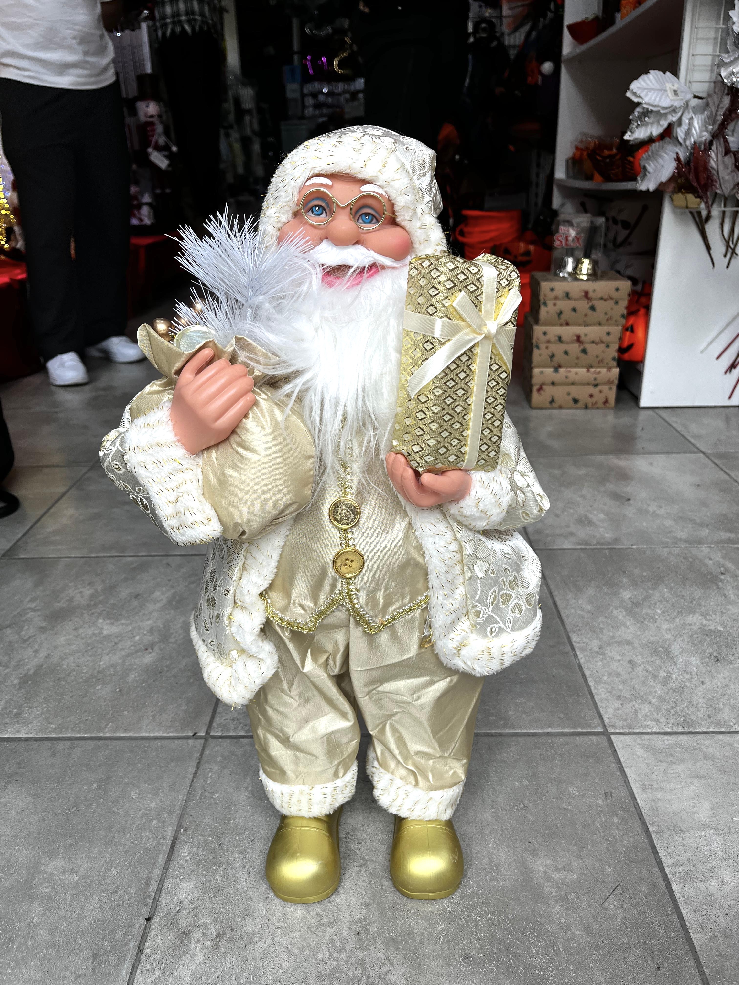 Yılbaşı Noel Baba Beyaz Altın 62 cm