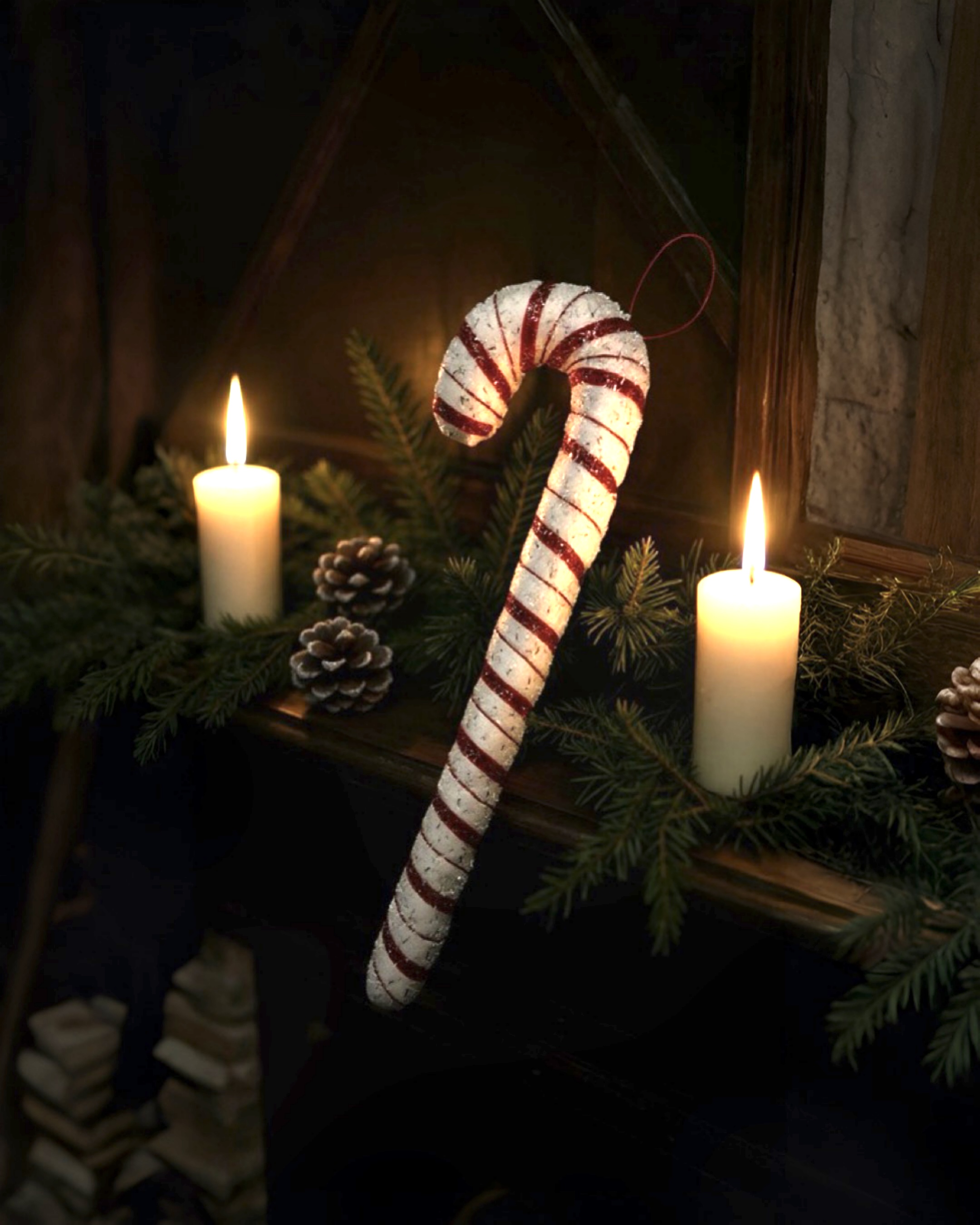 Yılbaşı Çam Ağacı Baston Şeker Asma Süs