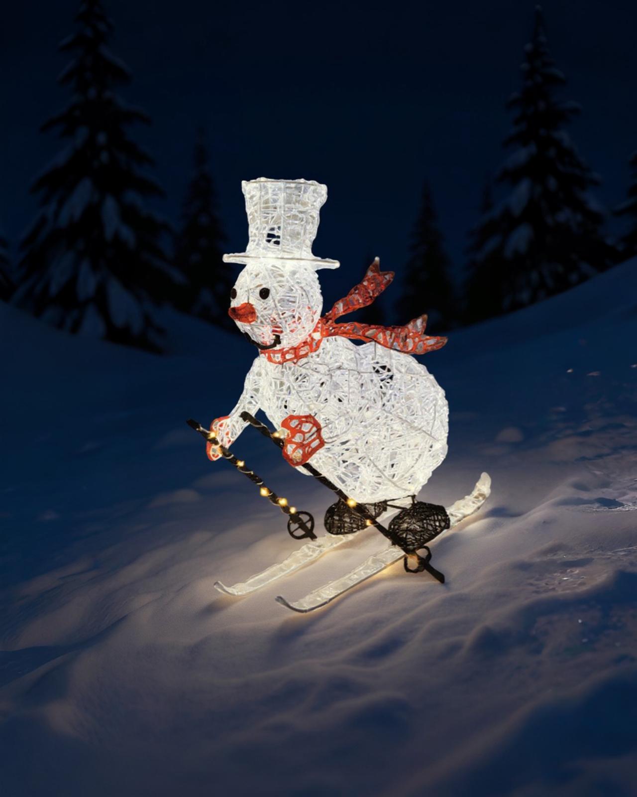 Yılbaşı Kardan Adam Kayak  150 LED 81 cm 1 adet