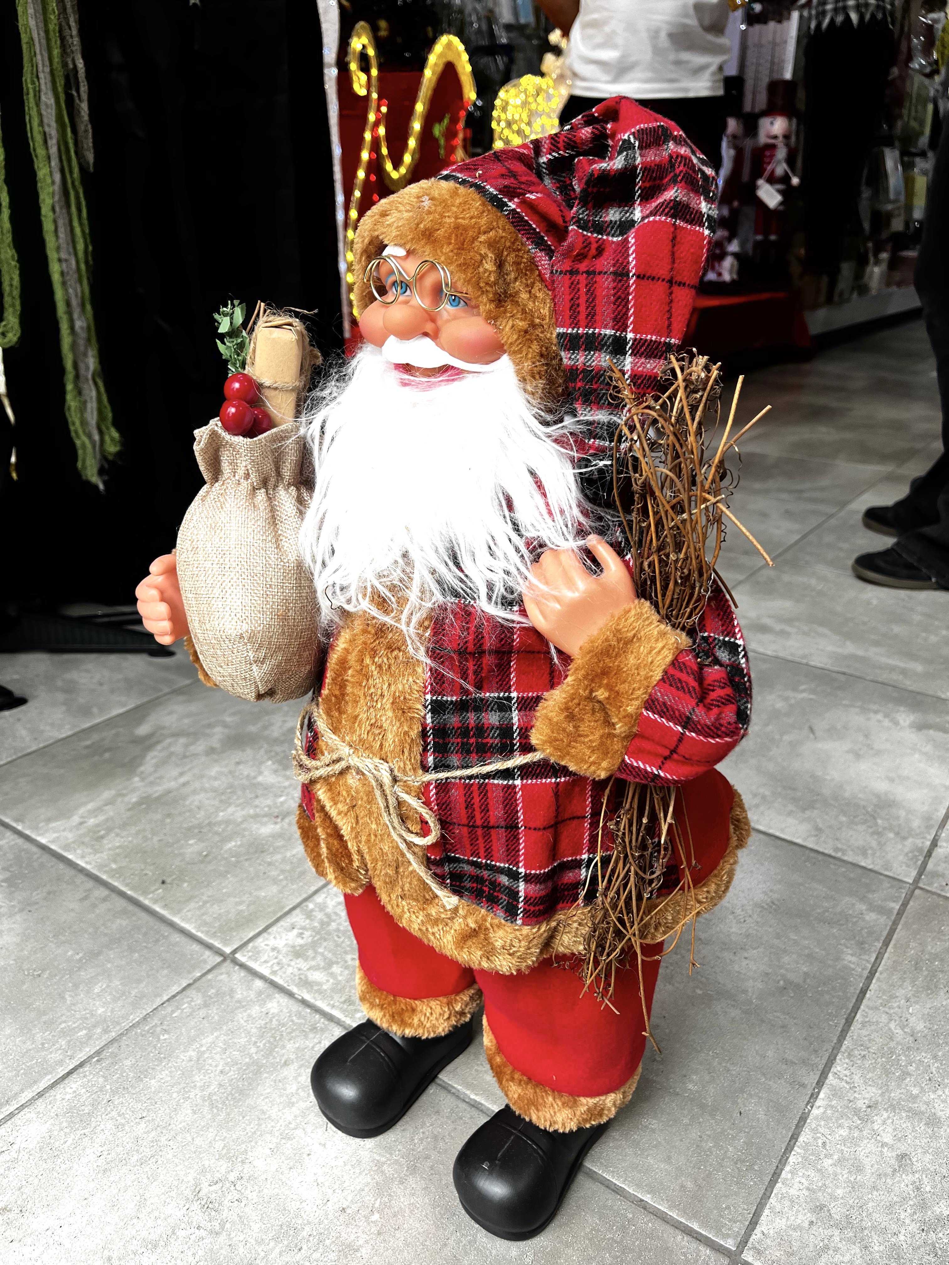 Peluş Noel Baba Dekoratif Süs 62 cm