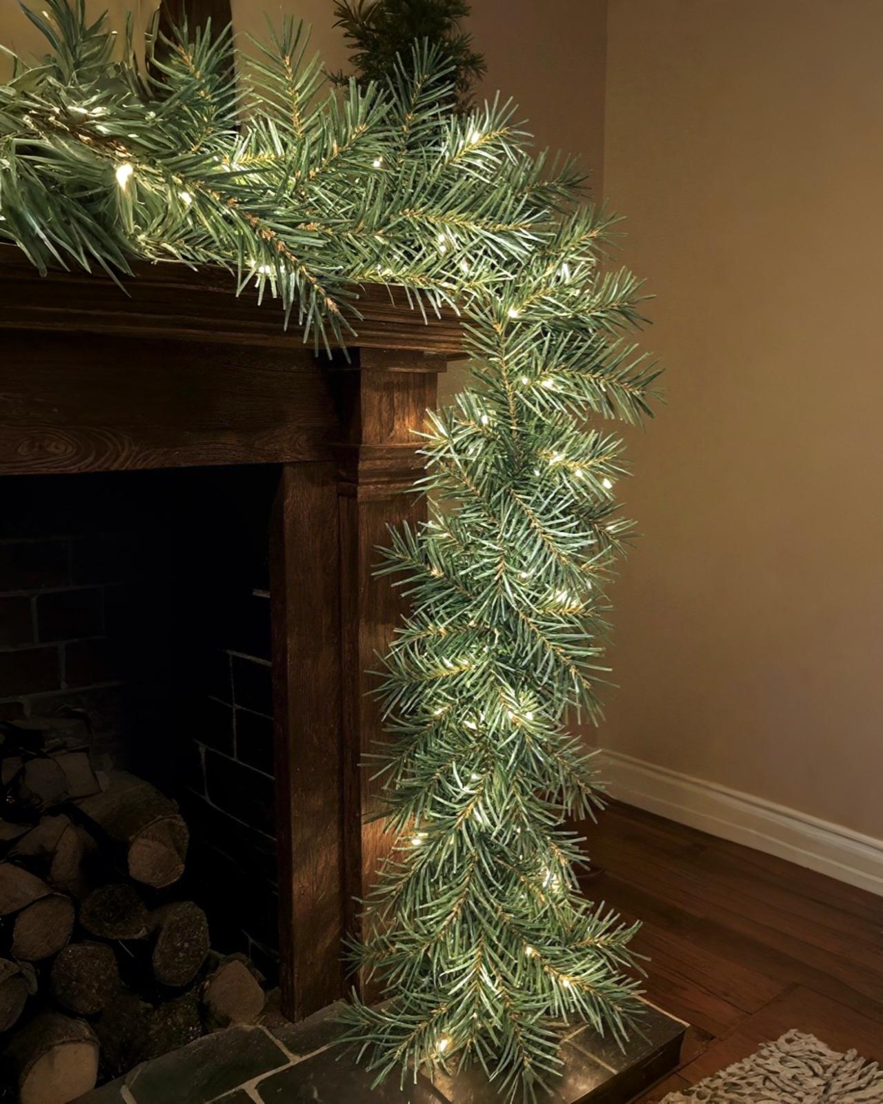 Yılbaşı Yeşil Çam Dalı Garland 250 cm 220 dallı