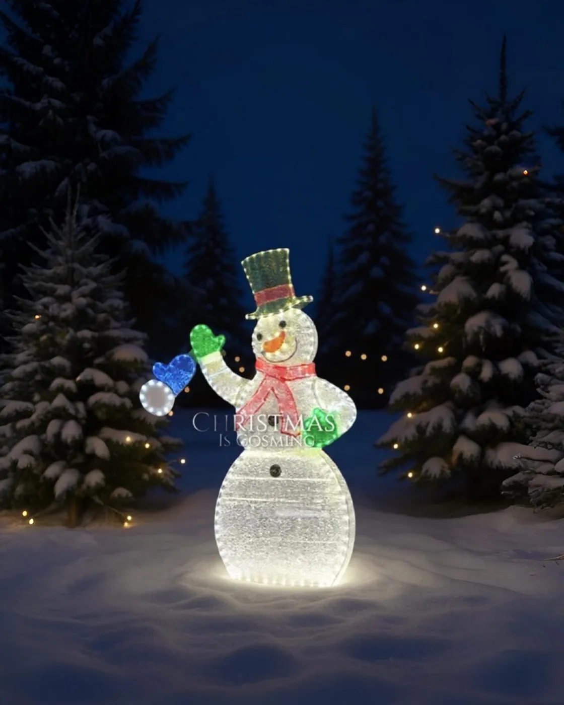 Işıklı Noel Baba Figürü 125 CM – 381 LED Işıklı