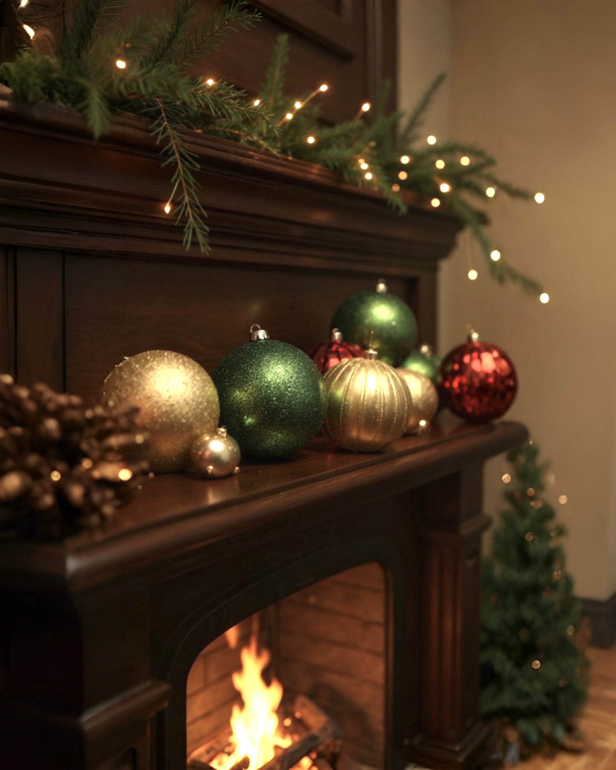 Yılbaşı Ağaç Top Süs Karma 15 CM 9 Adet