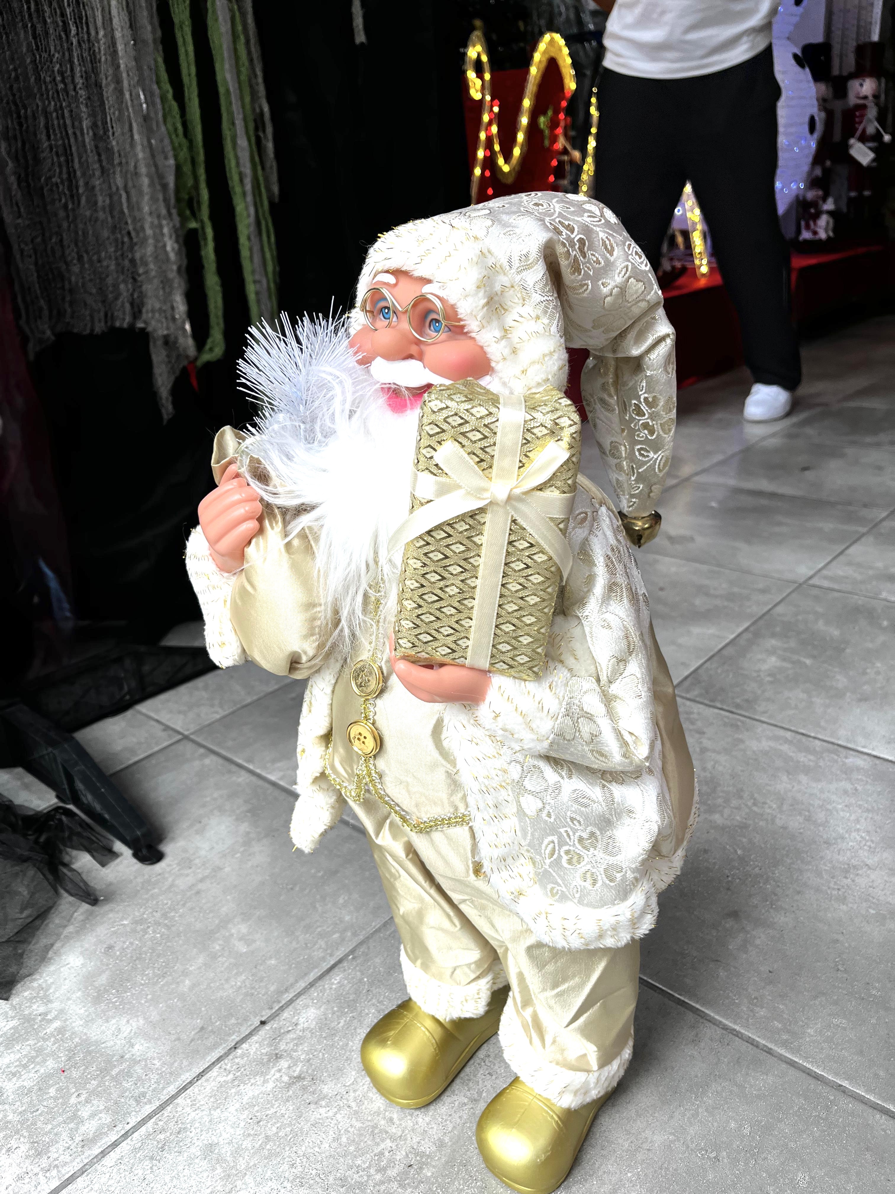 Yılbaşı Noel Baba Beyaz Altın 62 cm