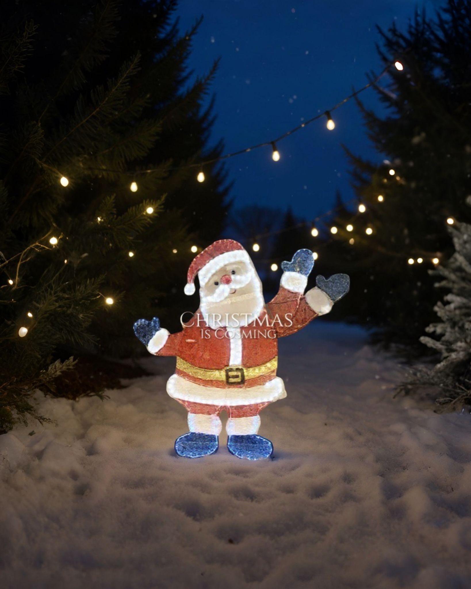 Işıklı Noel Baba Figürü 125 CM – 381 LED Işıklı