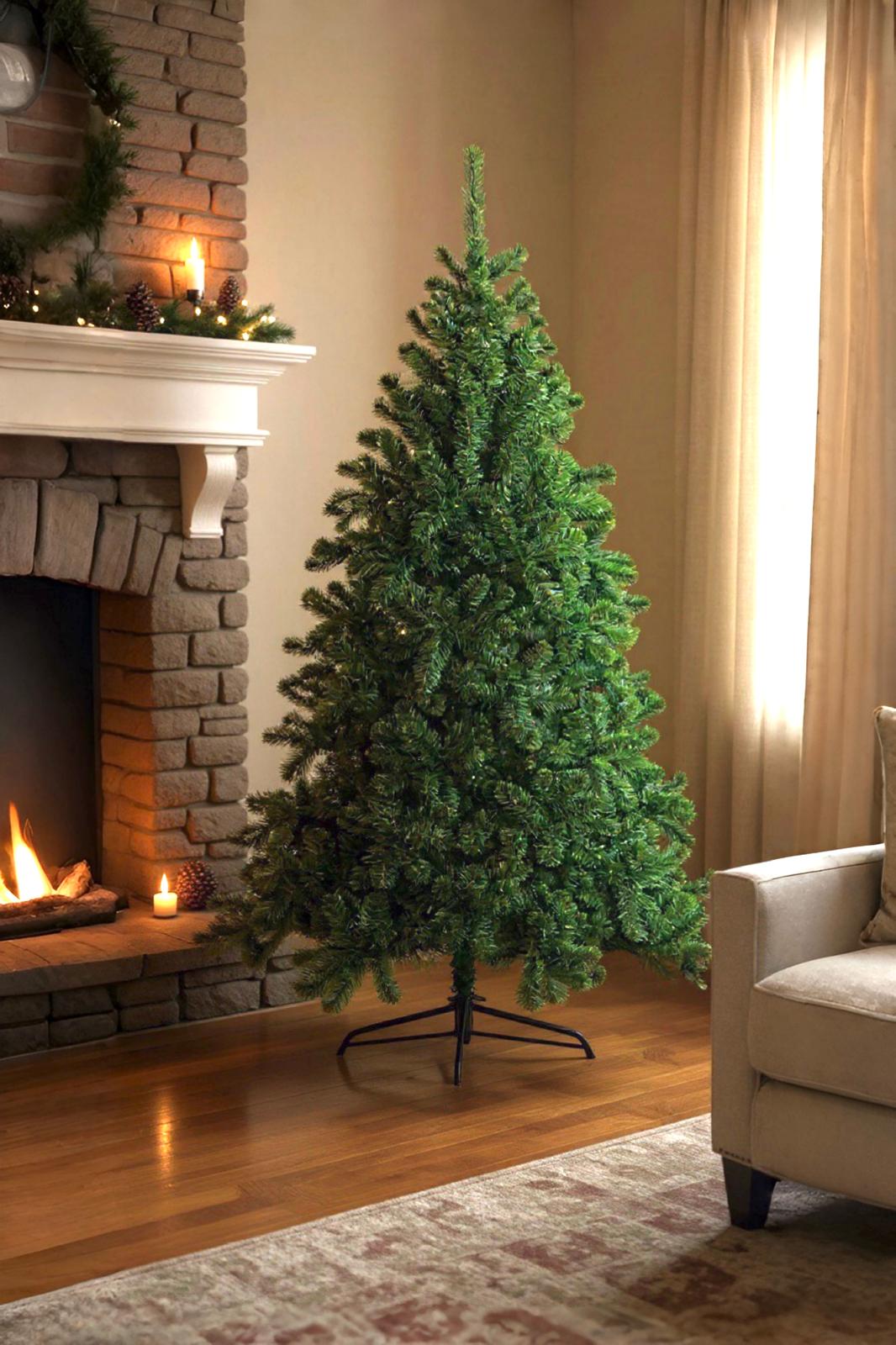 190 Cm Yeşil Renkli Yılbaşı Çam Ağacı 720 Yoğun Dallı