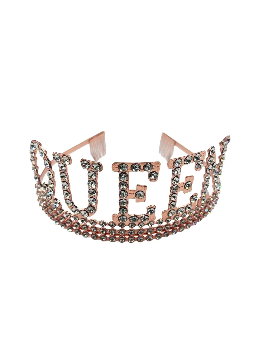 Queen Yazılı Taşlı Kraliçe Tacı