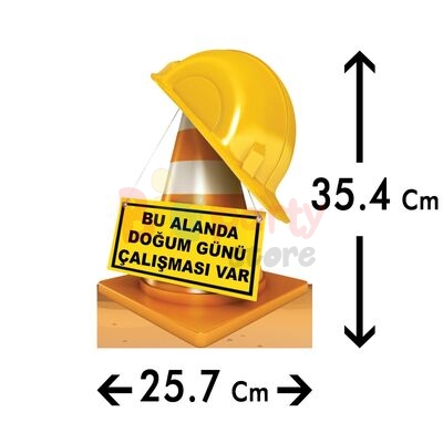 Dekoratif Kişiye Özel Ayaklı Pano Seti İnşaat 3 Parça