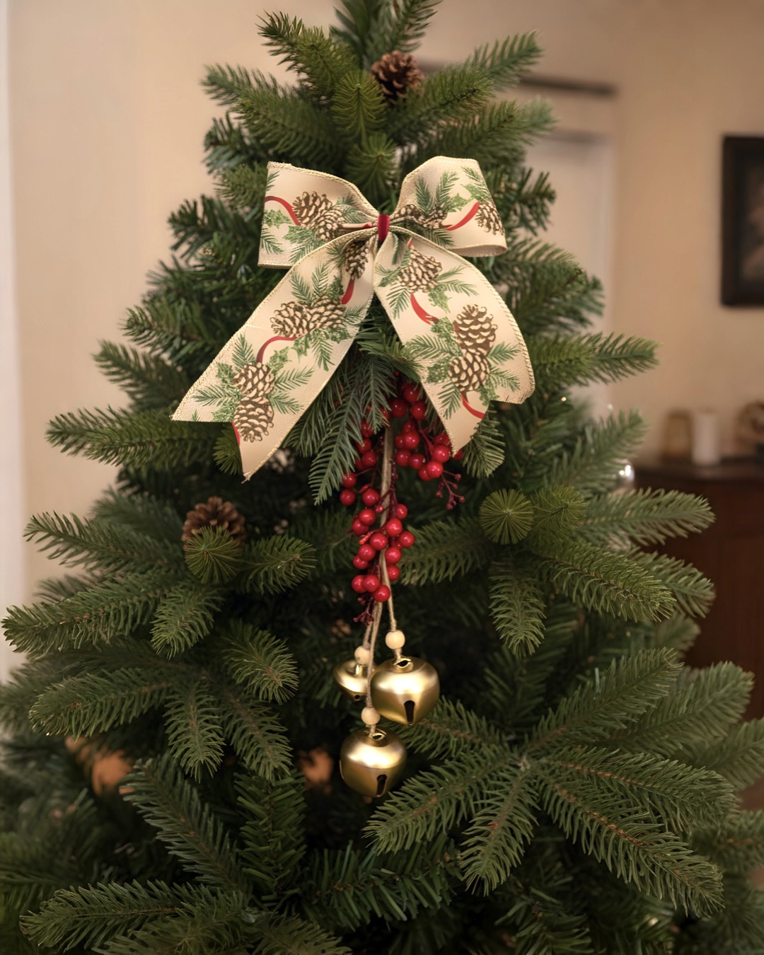 Yılbaşı Süslü Fiyonk Süs