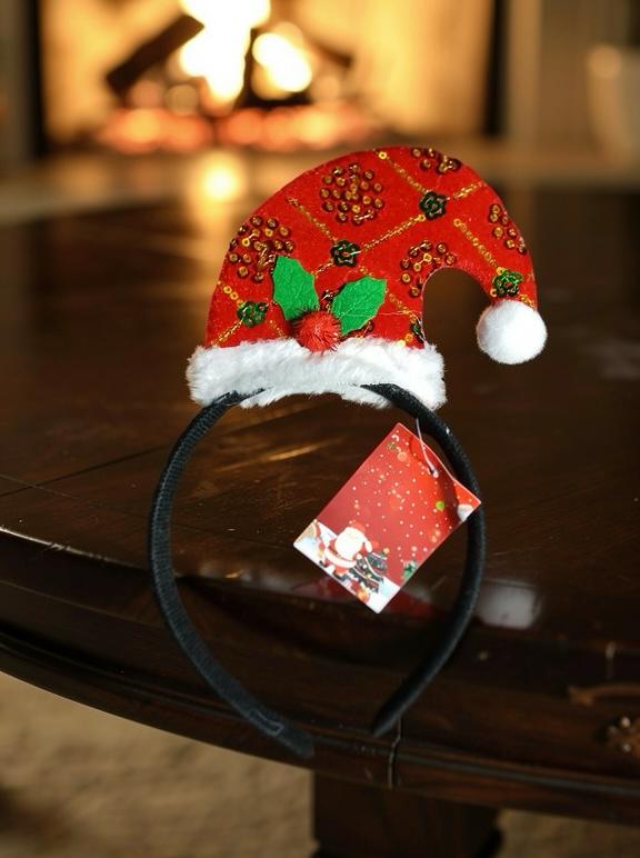 Yılbaşı Noel Şapkalı  Taç