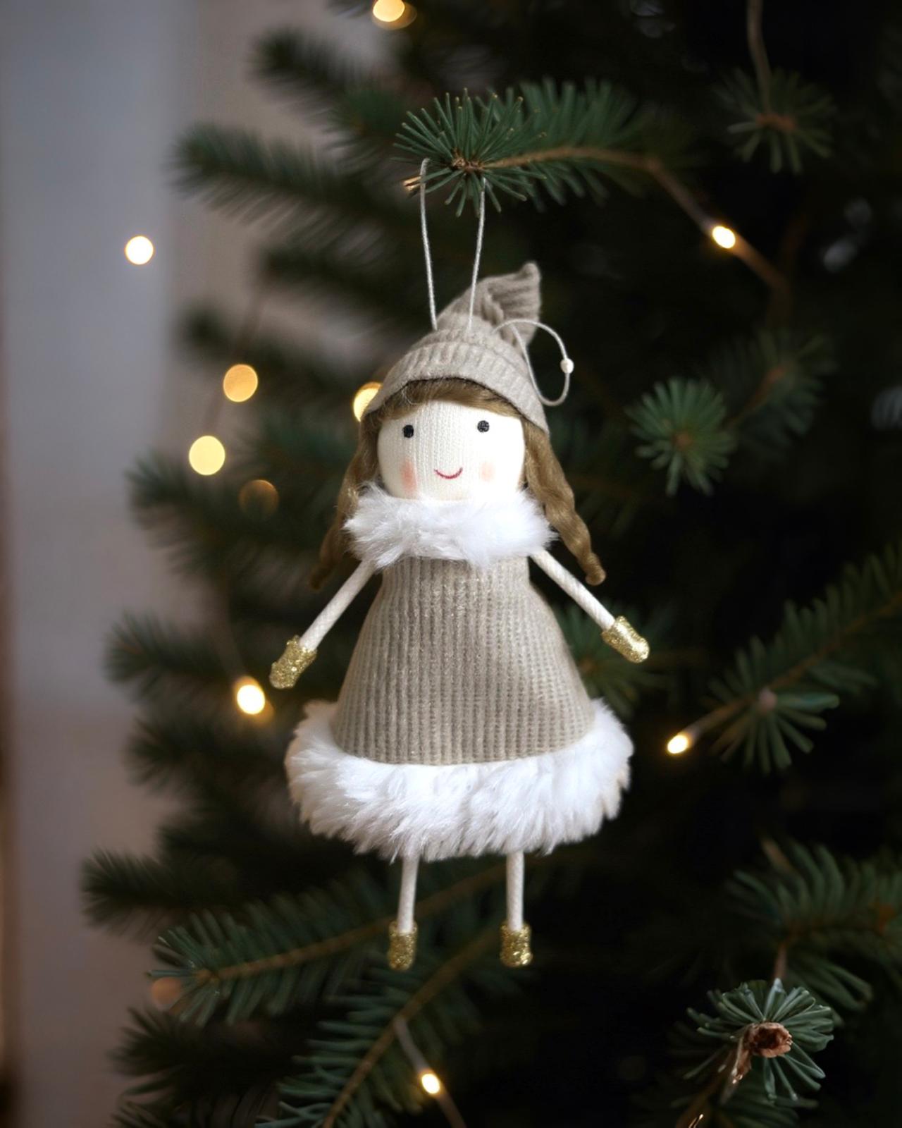 Yılbaşı Ağaç Pembe Renkli Süsü Melek